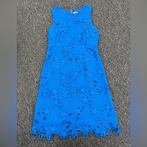 Maeve Blue Lace Shift Dress